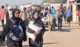 Ayuda humanitaria en Gaza. / Foto: AFP.