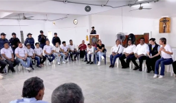 Verónica Alcocer, visitando la cárcel de Media Seguridad de Barranquilla