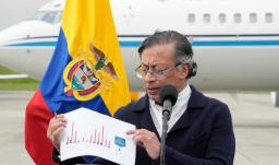 Presidente Petro durante alocución presidencial sobre desertificación en materia antidrogas