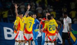Selección Colombia celebra la clasificación. / Foto: Santiago Villegas - RTVC.