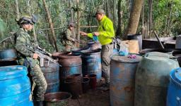 Laboratorio en Guaviare. / Foto: Ejército.