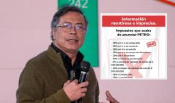 Petro sobre fake news de la Ley de Financiamiento. / Fotos: Presidencia y MinHacienda.