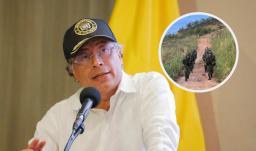 Petro sobre secuestro de 45 militares en el Cauca. / Fotos: Presidencia y Ejército.