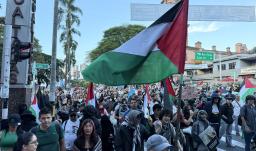 Protestas a favor del pueblo palestino en Medellín