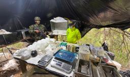 Ejército destruye laboratorio de cocaína del ELN en Norte de Santander