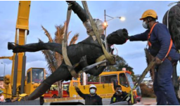 traslado de la escultura del Bolívar Ecuestre del Monumento a los Héroes