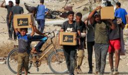 Ayuda humanitaria en Gaza. / Foto: AFP.