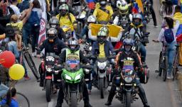 Restricción de moteros en Bogotá. / Foto: AFP.