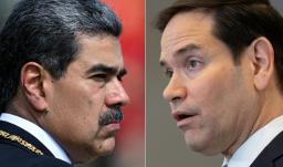 Nicolás Maduro y Marco Rubio. / Foto: AFP.