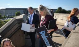 Periodistas denuncian censura a la prensa en EE.UU. / Foto: AFP.
