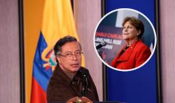 Apoyo de senadora demócrata a Petro. / Fotos: Presidencia y AFP.