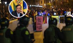 Petro sobre crisis en Perú. / Fotos: AFP.