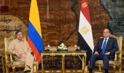 Presidente Petro junto a Abdelfatah El-Sisi. / Foto: Presidencia.