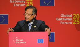 Presidente Petro desde el Global Getaway Forum. / Foto: Presidencia.