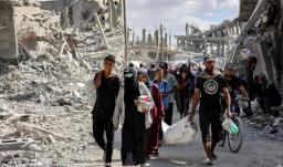 Regreso a Franja de Gaza. / Foto: AFP.