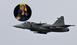 Avión Gripen.