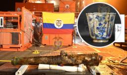 Hallazgos en el Galeón San José. / Fotos: Armada Nacional y MinCulturas.