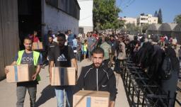 Ayuda humanitaria en Gaza. / Foto: AFP.