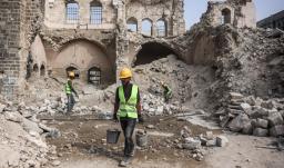 Reconstrucción de Palacio del Pachá en Gaza. / Foto: AFP.