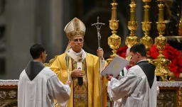 Papa León XIV celebró su primera misa de Navidad.