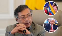 Petro sobre Donald Trump y Nicolás Maduro. / Fotos: Presidencia y AFP.