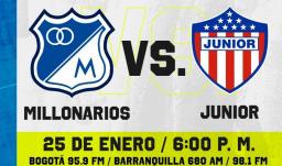 Millonarios vs. Junior. / Foto: Radio Nacional.