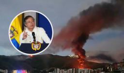 Petro sobre ataques a Venezuela. / Fotos: AFP y Presidencia.