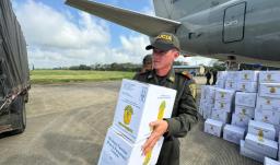 Entrega de ayudas a familias damnificadas. / Foto: UNGRD.