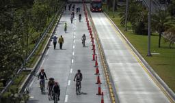 Día sin carro y sin moto. / Foto: AFP.