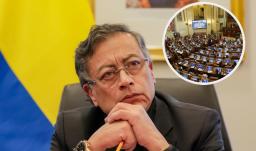 Petro lanza pullas a congresistas. / Fotos: Presidencia y Redes sociales.