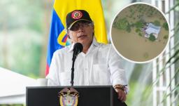 Petro sobre la desecación de ciénagas. / Fotos: Presidencia y UNGRD.