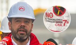 Galán sobre obras en la Cra Séptima. / Fotos: X de Galán y Redes Sociales.