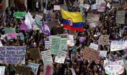 Marchas de conmemoración del 8M. / Foto: AFP.
