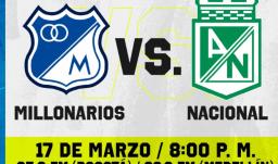 Millonarios vs. Nacional. / Foto: RTVC.