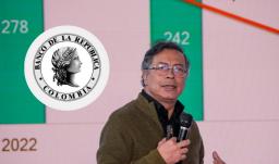 Presidente Petro sobre reservas internacional en el Banrep. / Fotos: Presidencia y Banrep.