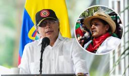 Petro rechaza racismo contra Aida Quilcué. / Fotos: Presidencia y AFP.