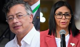 Expectativa por reunión entre Presidente Petro y Delcy Rodríguez. / Fotos: AFP.