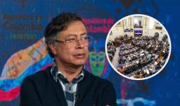 Petro sobre nuevo mapa político en el Senado. / Foto: Presidencia y AFP.