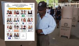 Tarjetón elecciones presidenciales. / Fotos: Registraduría y AFP.