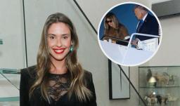 Amanda Ungaro con la familia Trump. / Fotos: AFP.