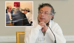 Petro sobre foto de Alejandro Char con Luis Alfredo Ramos. / Fotos: Presidencia y X de Jorge Gómez Pinilla.
