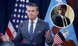 Pete Hegseth con diálogo de pulp fiction. / Fotos: AFP y Creative Commons.