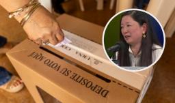 Hanwen Zhang sobre el voto y las encuestas. / Fotos: Registraduría e Inravisión.