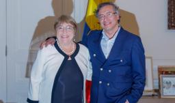 Presidente Petro y Michelle Bachelet. / Foto: X Gustavo Petro. 
