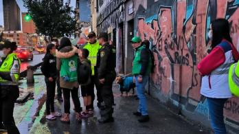 Rescate de 50 niños en situación de mendicidad. / Foto: X Secretaria de Bogotá.
