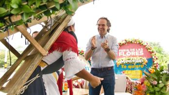 Federico Gutiérrez en la Feria de las flores