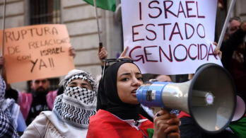Protestas en apoyo a Palestina en Madrid. Febrero de 2024.