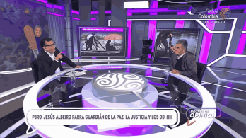 Padre Albeiro Parra en entrevista con Hollman Morris, gerente de RTVC, para Noches de Opinión