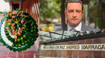 Fotografía de Andrés Idárraga, Secretario de Transparencia, junto a elementos para su amenaza.