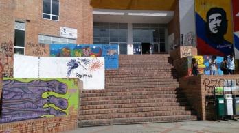 Denuncias de estudiantes por disparos de policías en medio de protestas. / Foto: Universidad Distrital.